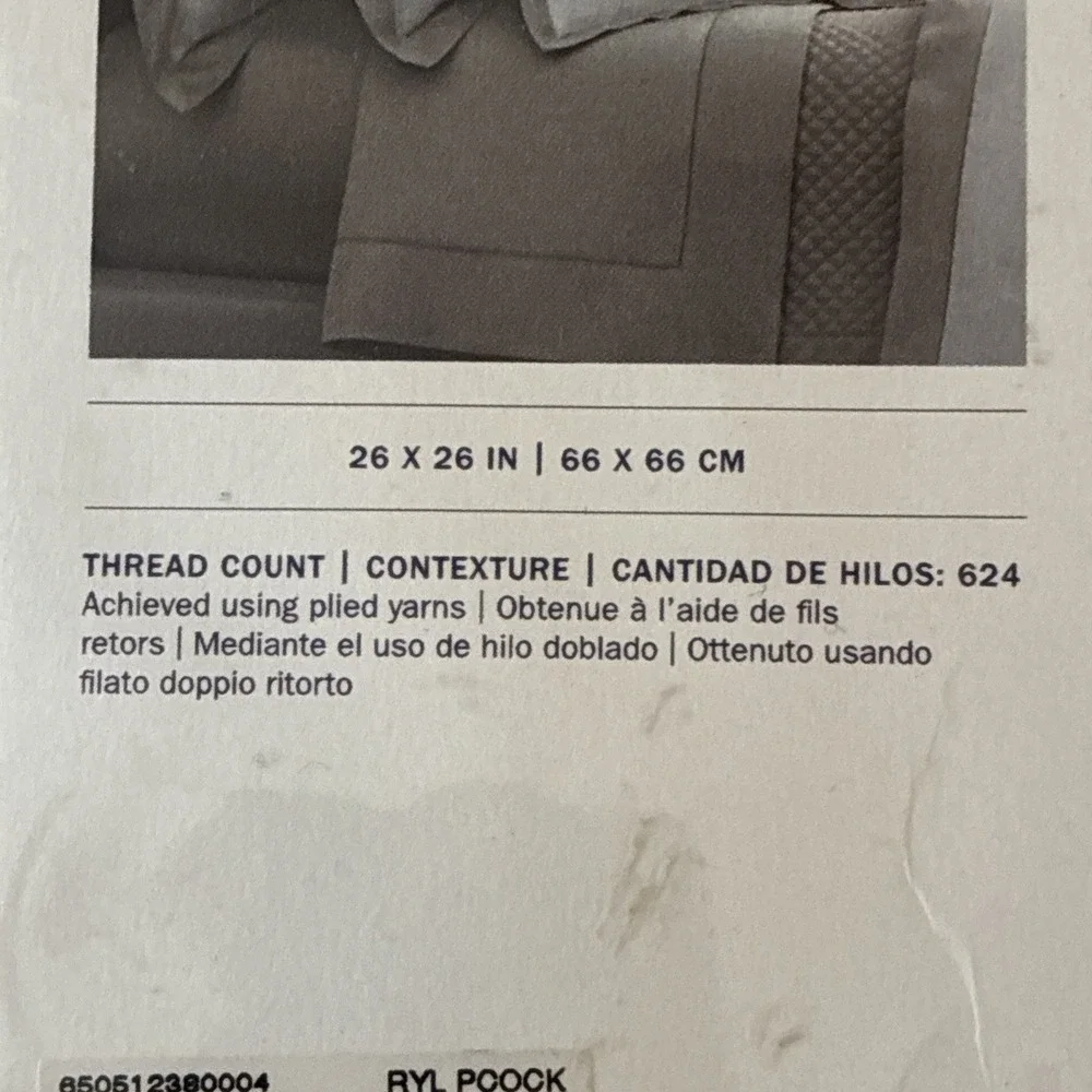 NWT Ralph Lauren Langdon Euro Pillow Sham 624 TC Blue/White